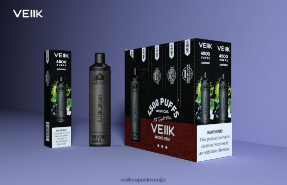 VEIIK Cracker Pod 2844NT9 Črni ribez | VEIIK Micko Era 4500 vpihov za enkratno uporabo 30 mg