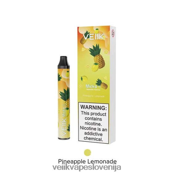 VEIIK E Liquid 2844NT27 ananasova limonada | VEIIK Micko Pie vape za enkratno uporabo 600 vpihov