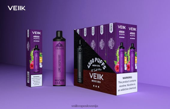 VEIIK Moos Pod Slovenija 2844NT10 limeta malina | VEIIK Micko Era 4500 vpihov za enkratno uporabo 30 mg